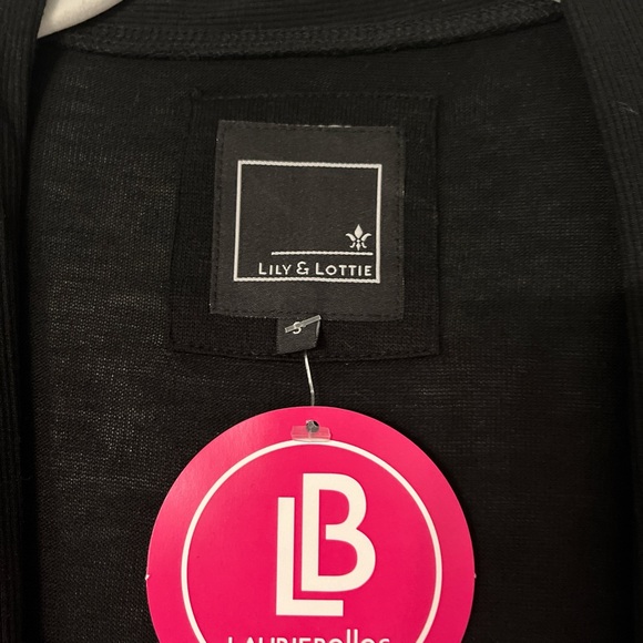 NWT long black button up cardigan size small - Picture 2 of 4